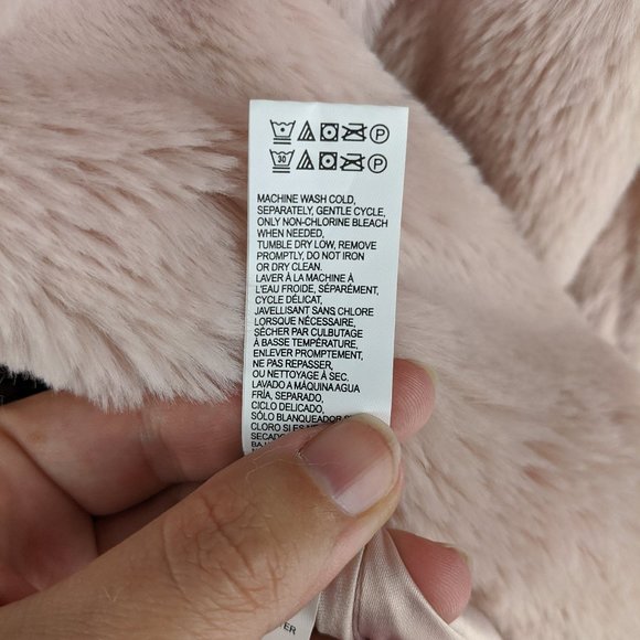 NWT Lucky Brand Blush Missy Long Faux Fur Coat SzM - Picture 6 of 8